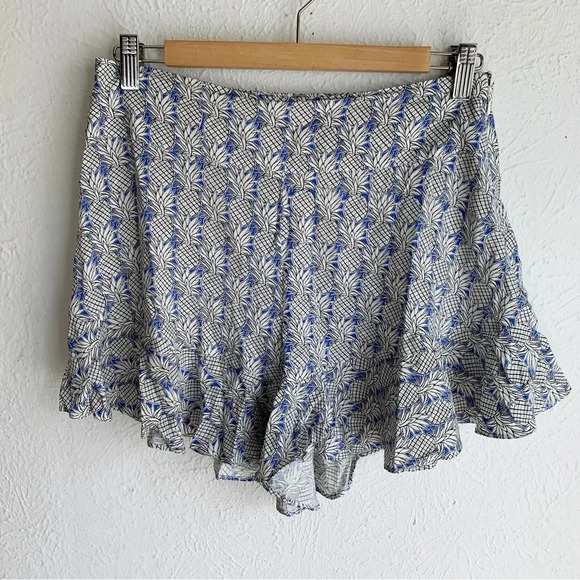 Anthropologie Maeve Pineapple Print Flutter Shorts Sz 2 - Picture 4 of 7